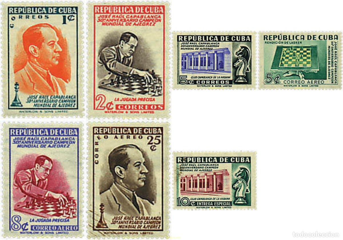 Sellos: 680949 HINGED CUBA 1951 30 ANIVERSARIO DEL CAMPEONATO MUNDIAL DE AJEDREZ
