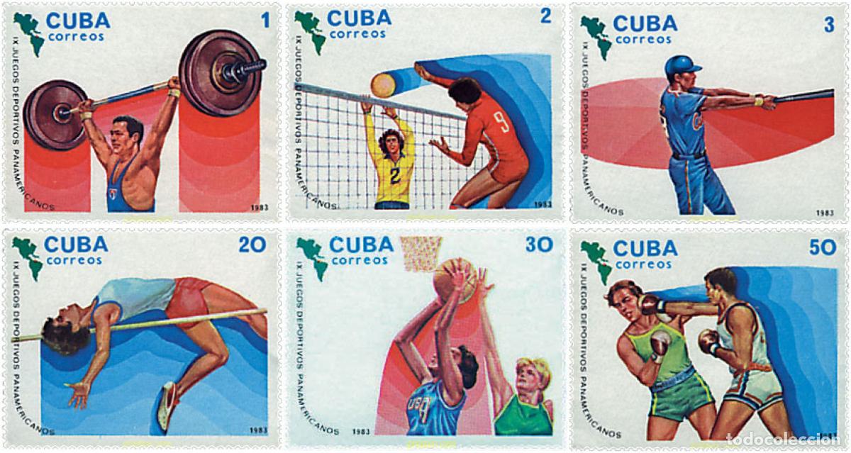 Sellos: 52599 MNH CUBA 1983 9 JUEGOS PANAMERICANOS EN CARACAS