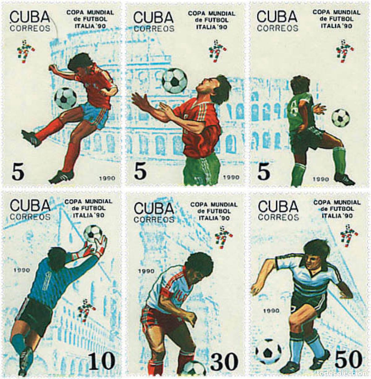 Sellos: 80558 MNH CUBA 1990 COPA DEL MUNDO DE FUTBOL. ITALIA-90