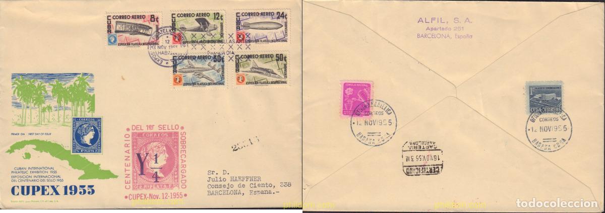Sellos: 576723 MNH CUBA 1955 EXPOSICION FILATELICA INTERNACIONAL DEL CENTENARIO DEL SELLO