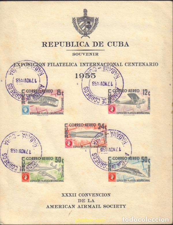 Sellos: 576842 MNH CUBA 1955 EXPOSICION FILATELICA INTERNACIONAL DEL CENTENARIO DEL SELLO