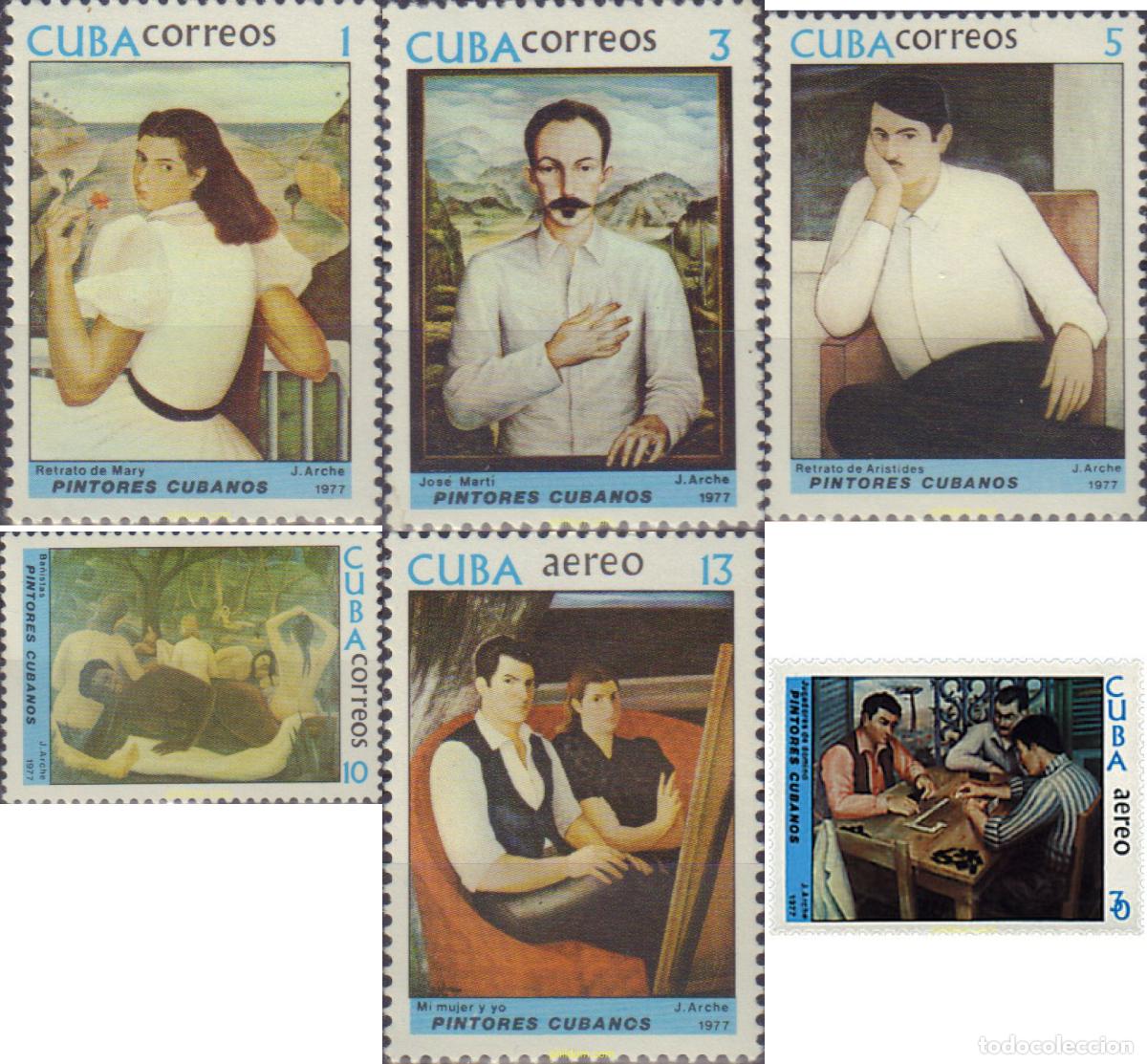 Sellos: 37432 MNH CUBA 1977 PINTOR JORGE ARCHE