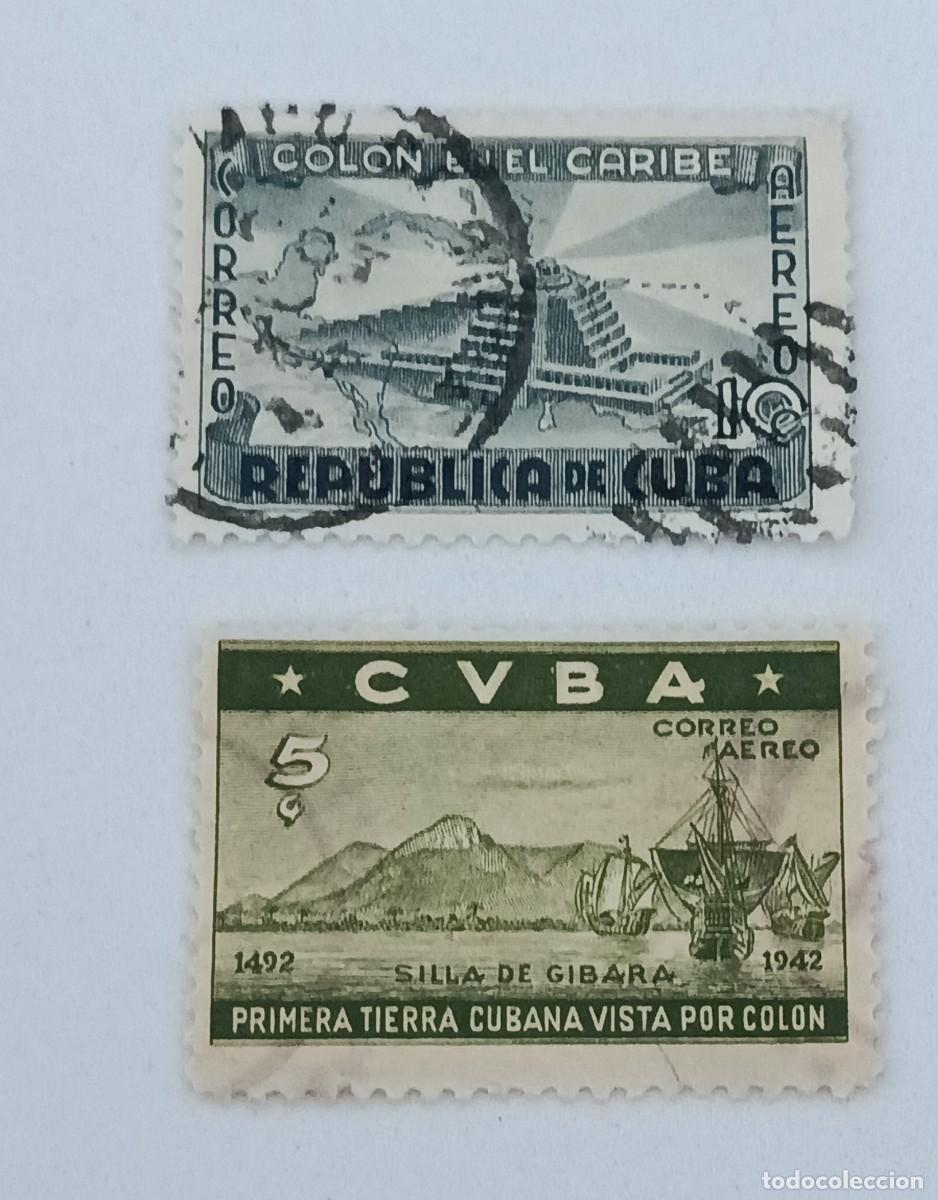 Sellos: Sellos Cuba 1944. 450 aniversario descubrimiento de America. Correo aereo.