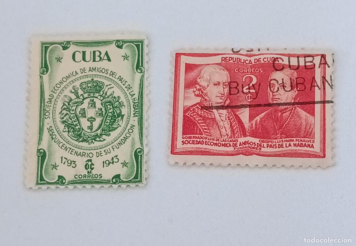 Sellos: Sellos Cuba 1945. Sociedad Econ&oacute;mica de Amigos del Pais.