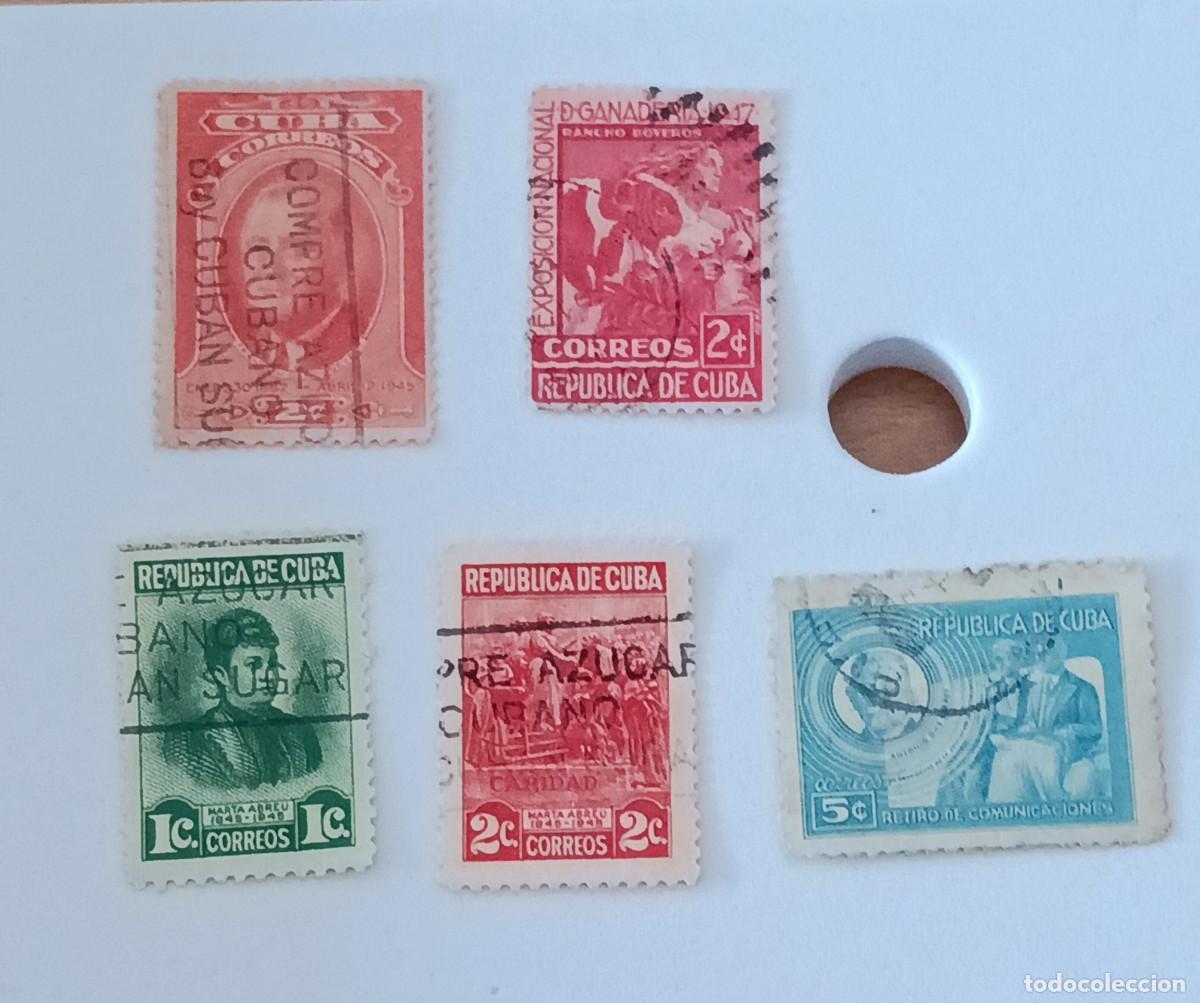Sellos: Sellos Cuba 1947. varios usados
