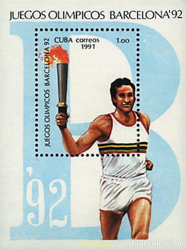 Sellos: 68144 MNH CUBA 1991 25 JUEGOS OLIMPICOS VERANO BARCELONA 1992
