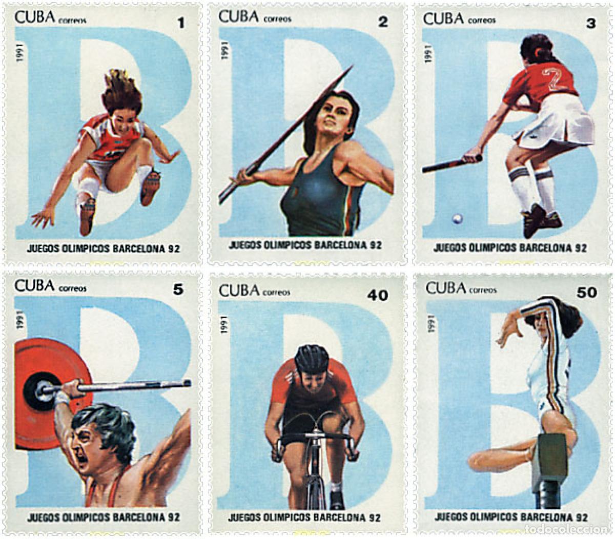Sellos: 68141 MNH CUBA 1991 25 JUEGOS OLIMPICOS VERANO BARCELONA 1992