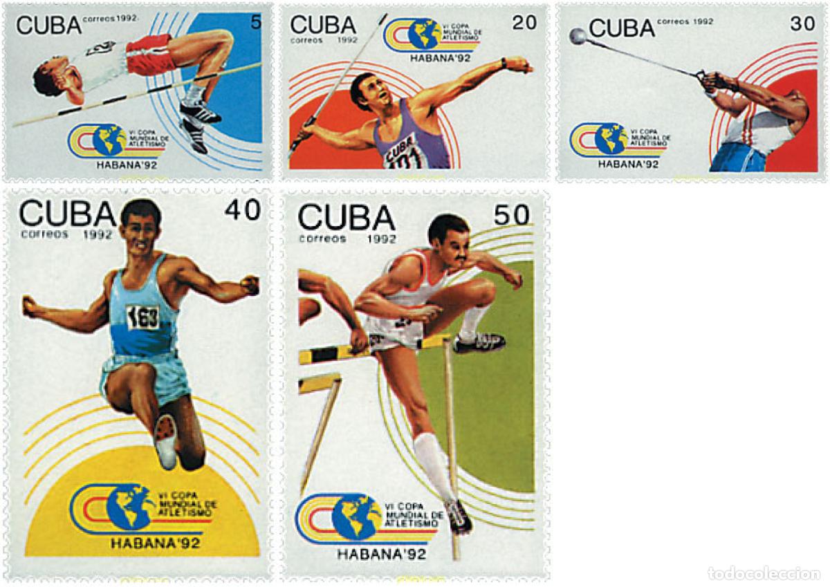Sellos: 27948 MNH CUBA 1992 6 COPA MUNDIAL DE ATLETISMO &rdquo;HABANA-92&rdquo;.