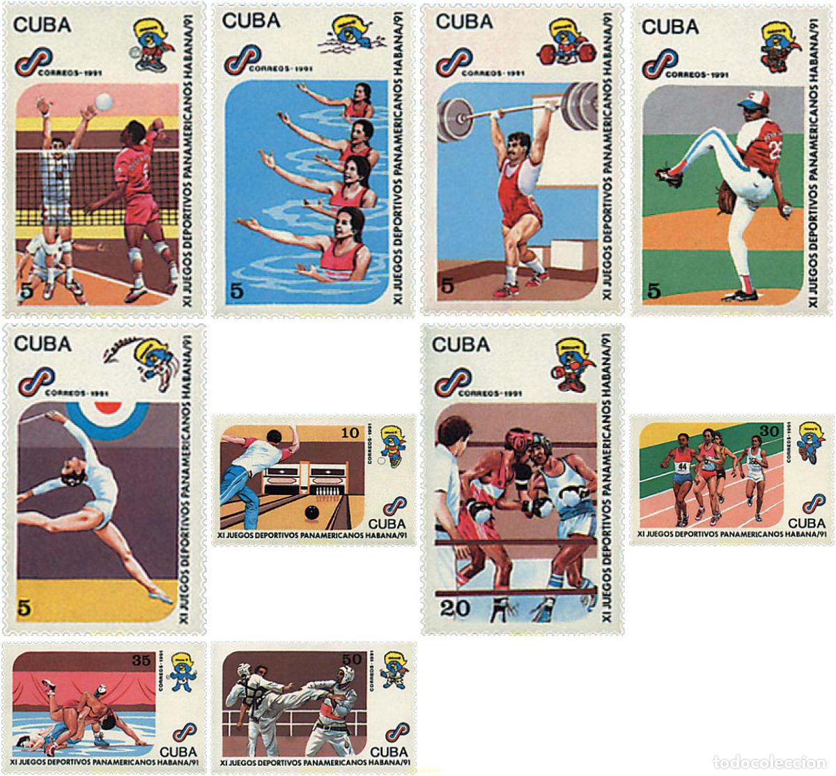 Sellos: 68140 MNH CUBA 1991 11 JUEGOS DEPORTIVOS PANAMERICANOS