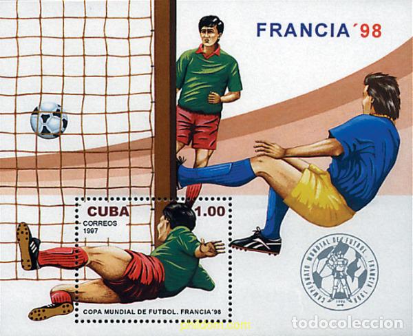 Sellos: 56958 MNH CUBA 1997 COPA DEL MUNDO DE FUTBOL. FRANCIA-98