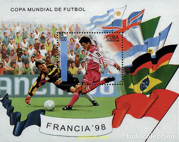 Sellos: 54541 MNH CUBA 1998 COPA DEL MUNDO DE FUTBOL. FRANCIA-98