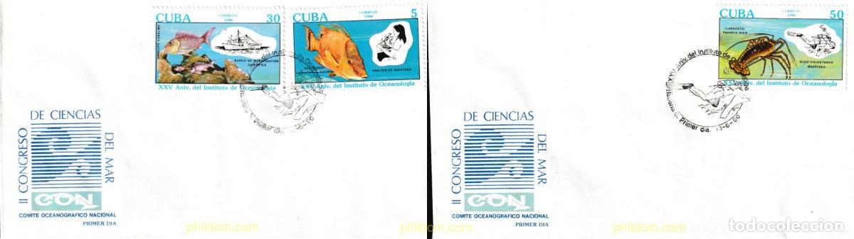 Sellos: 388412 MNH CUBA 1990 25 ANIVERSARIO DEL INSTITUTO DE OCEANOLOGIA