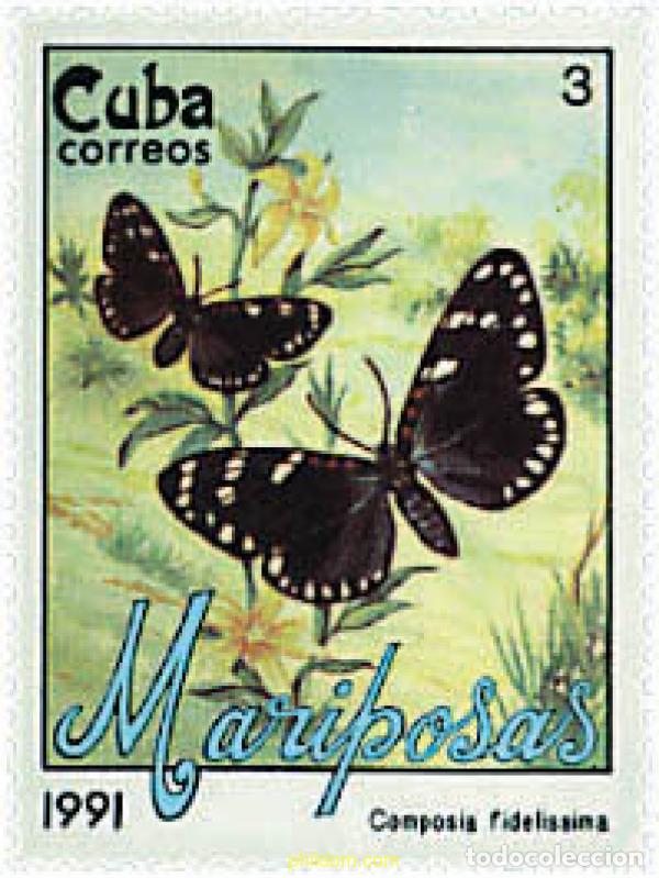 Sellos: 354829 MNH CUBA 1991 MARIPOSAS