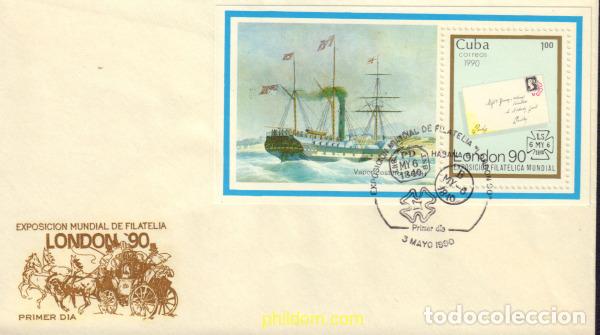 Sellos: 372362 MNH CUBA 1990 LONDON 90. EXPOSICION FILATELICA INTERNACIONAL
