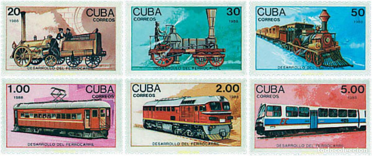 Sellos: 58739 MNH CUBA 1988 DESARROLLO DEL FERROCARRIL
