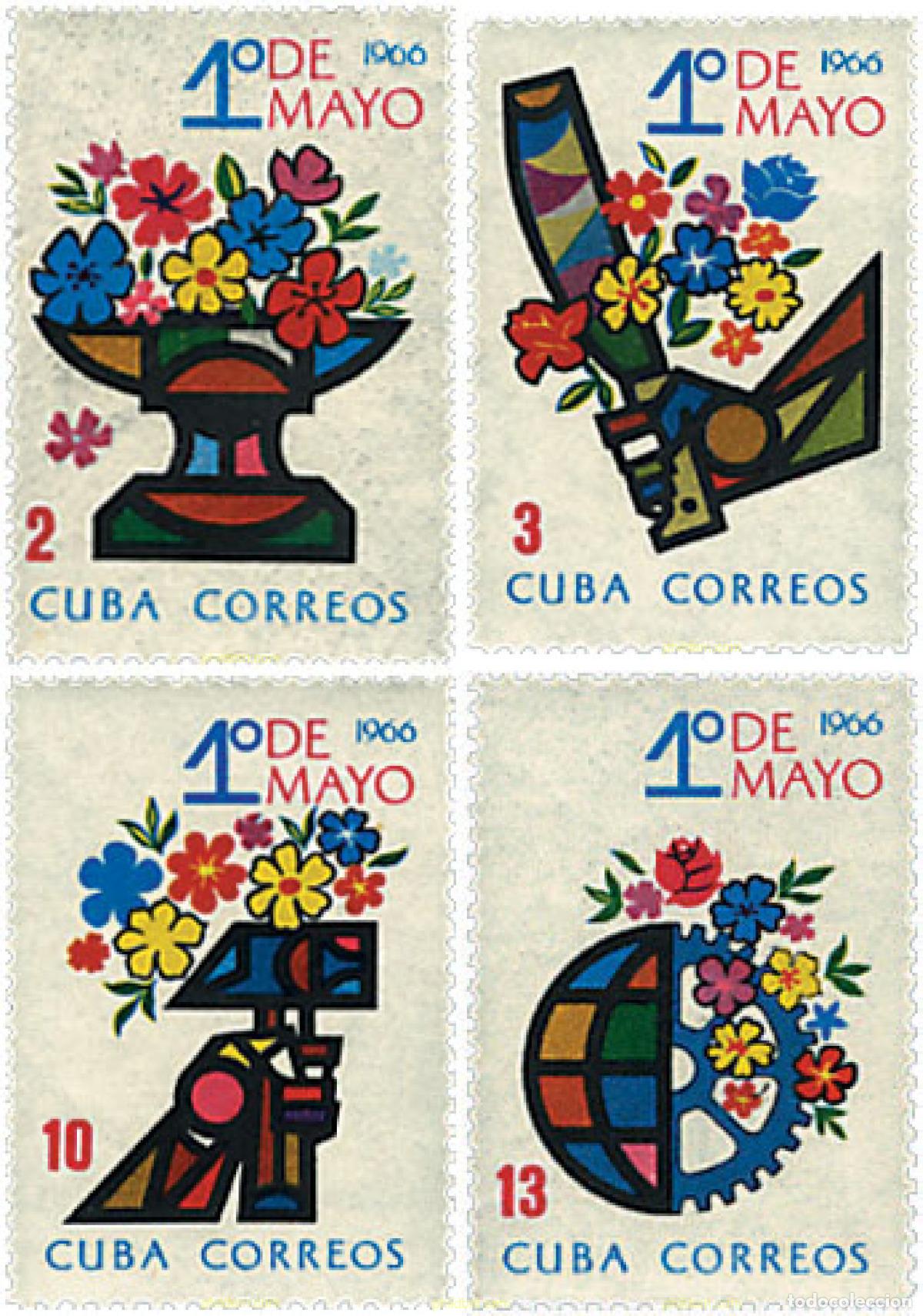 Sellos: 83495 MNH CUBA 1966 FIESTA DEL TRABAJO