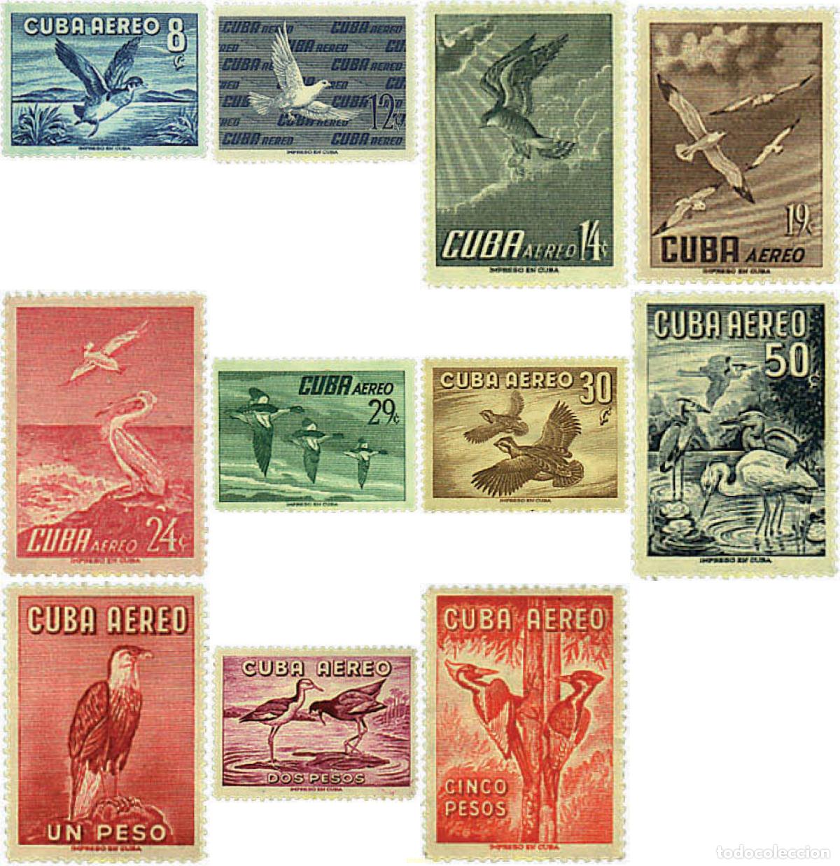 Sellos: 33375 MNH CUBA 1956 FAUNA. AVES