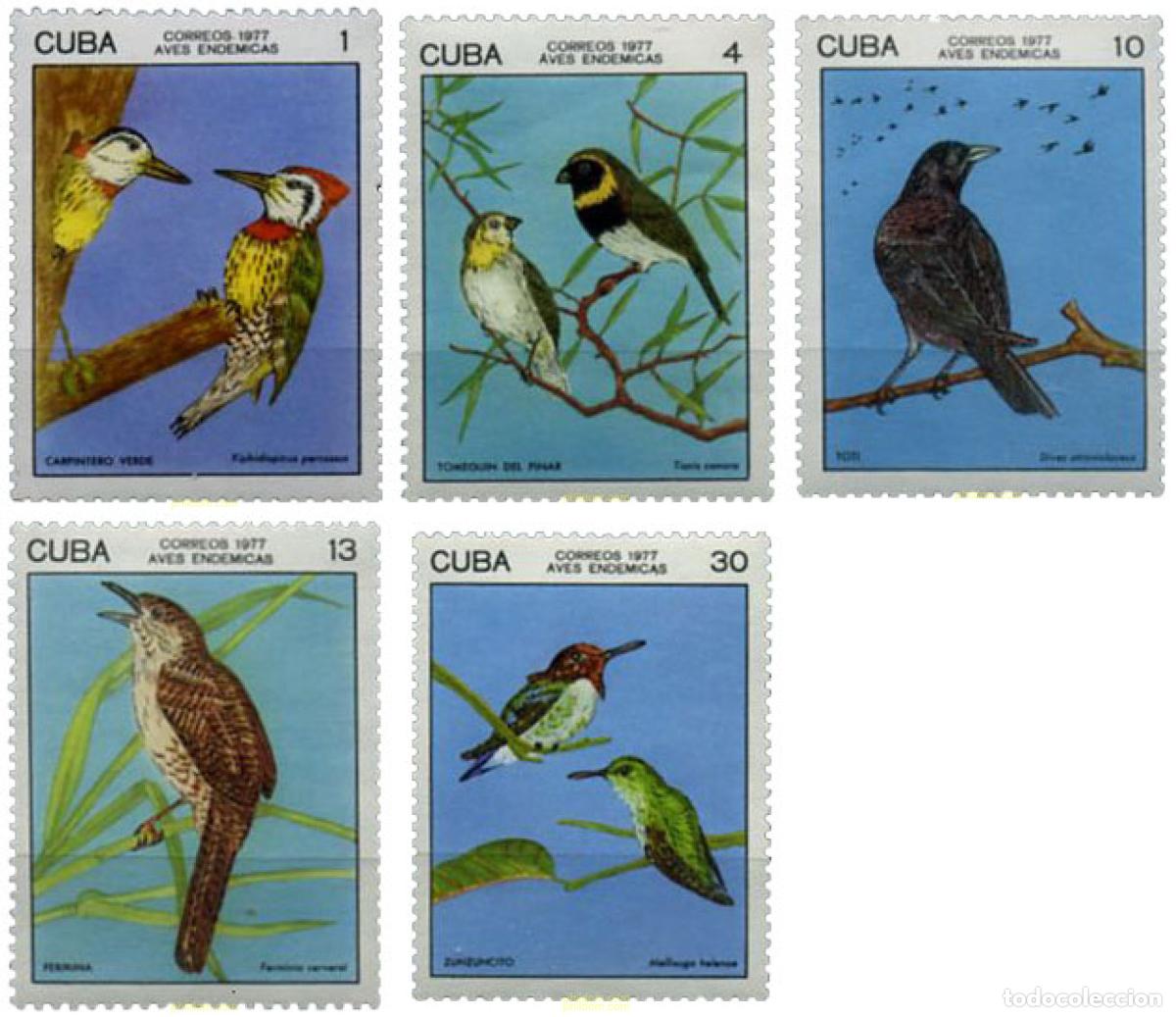 Sellos: 31782 MNH CUBA 1977 AVES ENDEMICAS DE CUBA