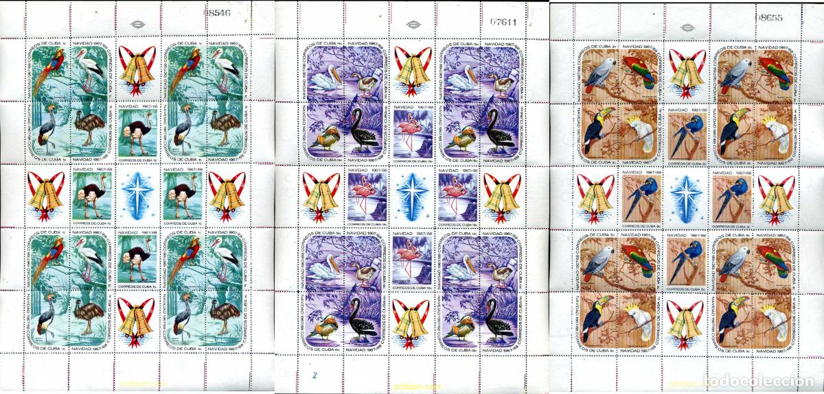 Sellos: 280682 MNH CUBA 1967 NAVIDAD. AVES