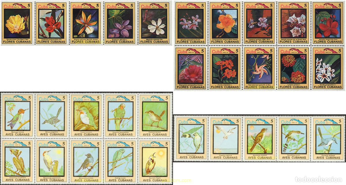 Sellos: 4788 MNH CUBA 1983 FLORES Y AVES DE CUBA