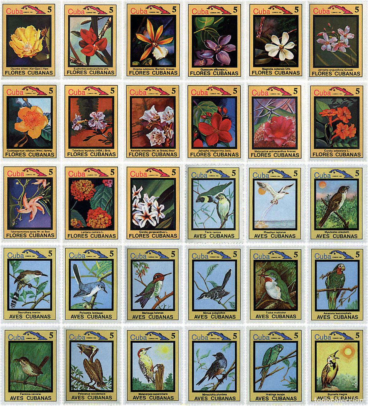 Sellos: 98583 MNH CUBA 1983 FLORES Y AVES DE CUBA