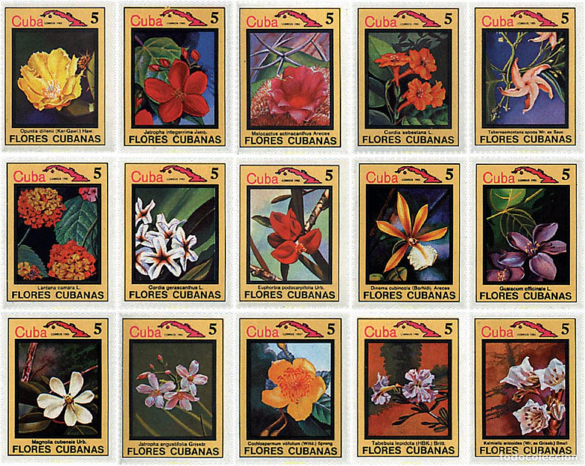 Sellos: 199208 MNH CUBA 1983 FLORES Y AVES DE CUBA
