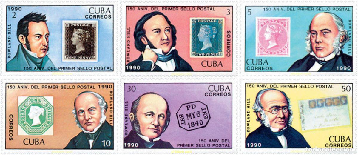 Sellos: 68125 MNH CUBA 1990 150 ANIVERSARIO DEL PRIMER SELLO