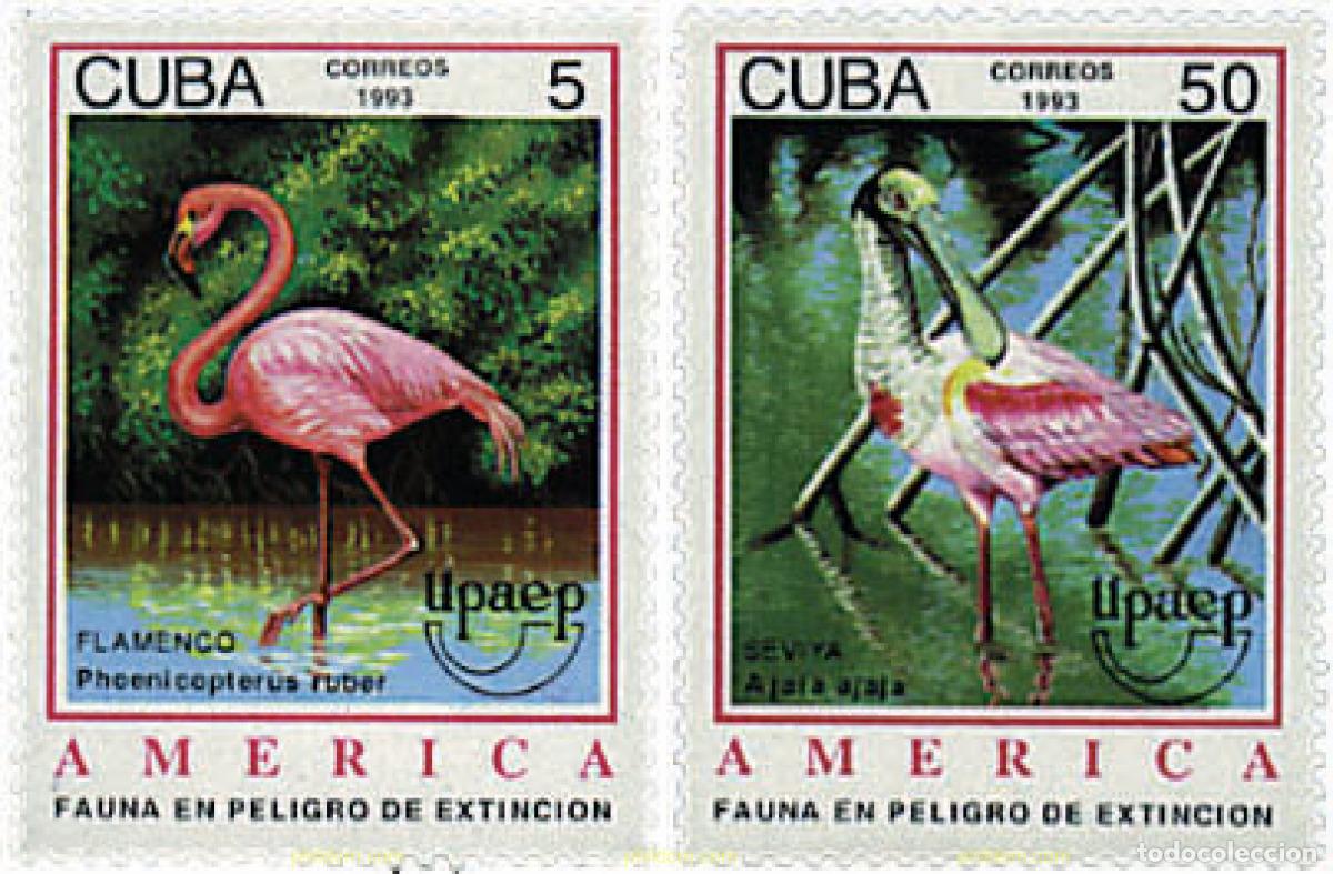 Sellos: 35411 MNH CUBA 1993 AMERICA-UPAEP 1993 - FAUNA EN VIA DE EXTINCION