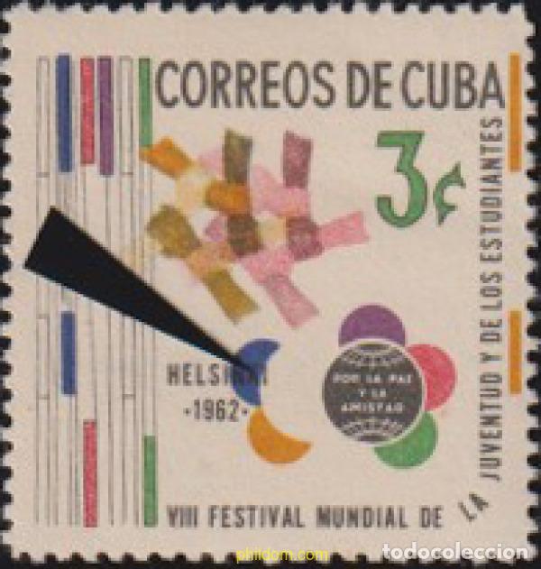 Sellos: 627992 MNH CUBA 1962 8 FESTIVAL DE LA JUVENTUD Y LOS ESTUDIANTES