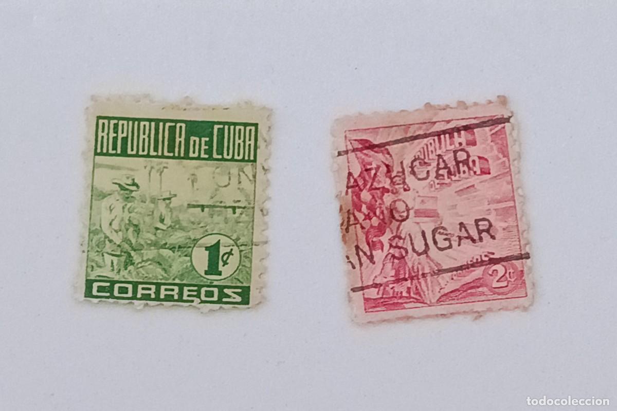 Sellos: Sellos Cuba 1948. Propaganda del tabaco habano, edifil 407 y 408