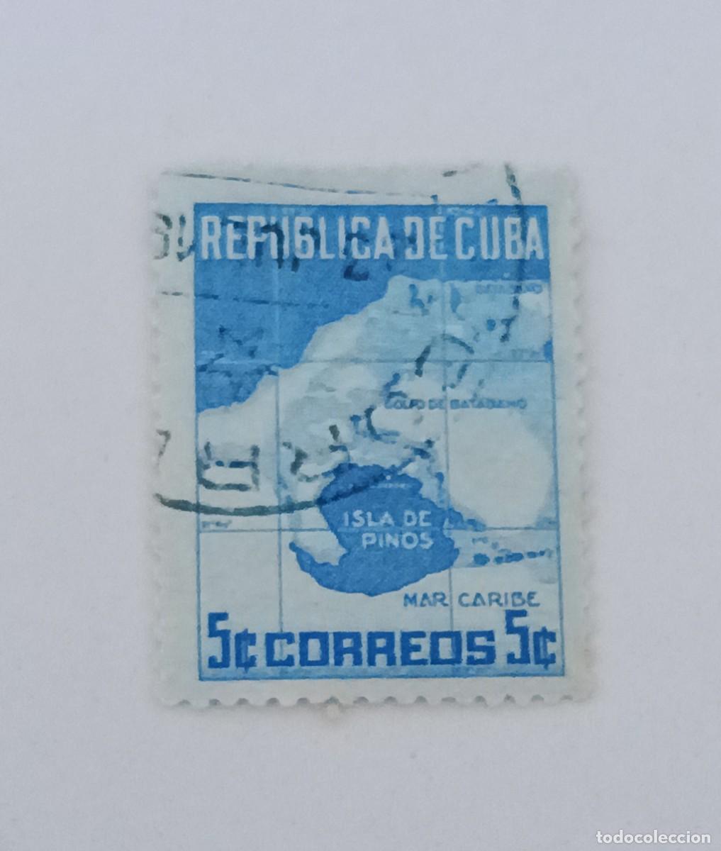 Sellos: Sello Cuba 1949. 20 Aniversario de la soberan&iacute;a de Cuba sobre isla de Pinos.