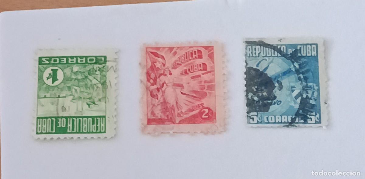 Sellos: Sellos Cuba 1950, propaganda de la industria del tabaco. edifil 432/434, serie completa.