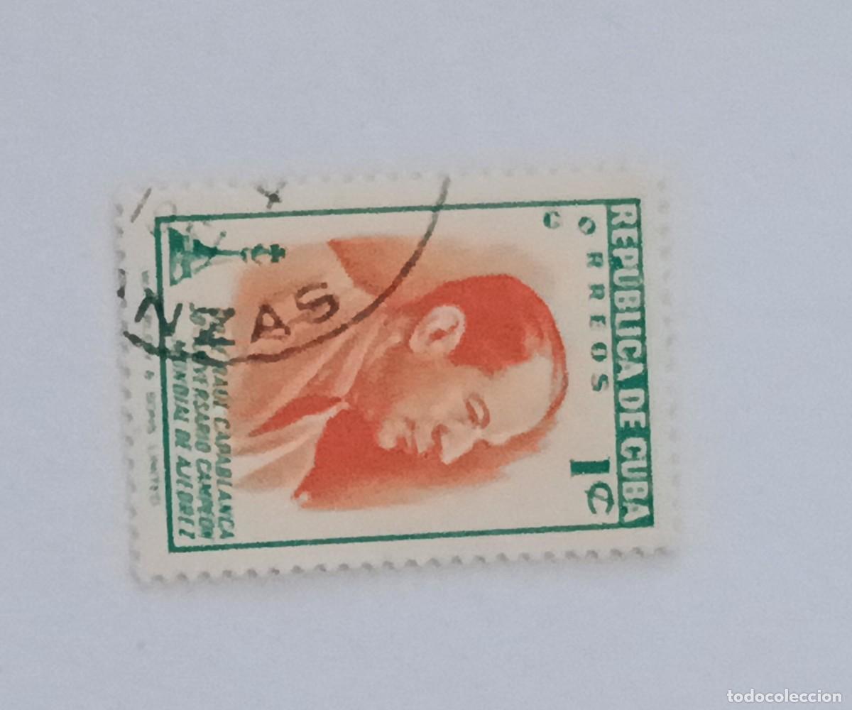 Sellos: Sellos Cuba 1951, 30 Aniversario del T&iacute;tulo Mundial de Ajedrez de Jos&eacute; Ra&uacute;l Capablanca. edifil 457