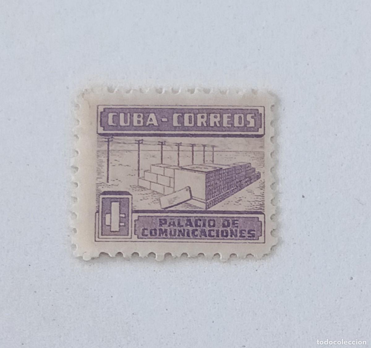 Francobolli: Sello Cuba 1951, palacio de comunicaciones .