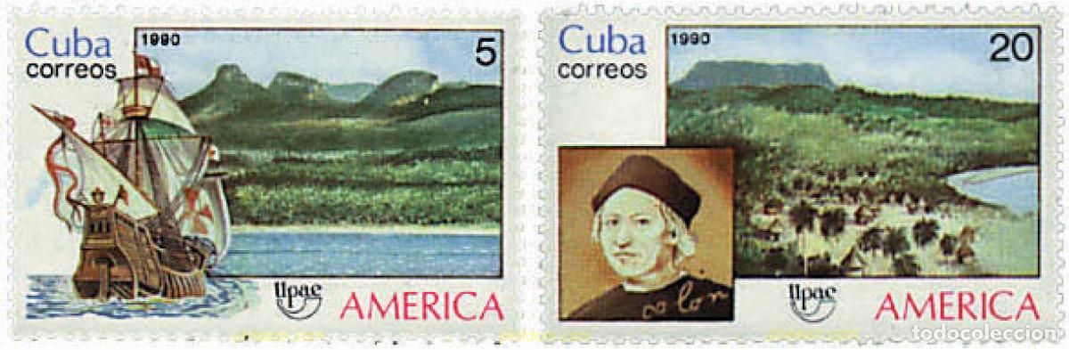 Sellos: 68128 MNH CUBA 1990 AMERICA-UPAEP 1990 - EL MEDIO NATURAL QUE VIERON LOS DESCUBRIDORES