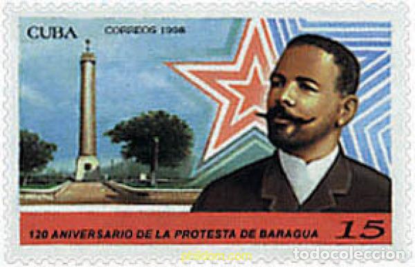 Sellos: 83540 MNH CUBA 1998 120 ANIVERSARIO DE LA PROTESTA DE BARAGUA.