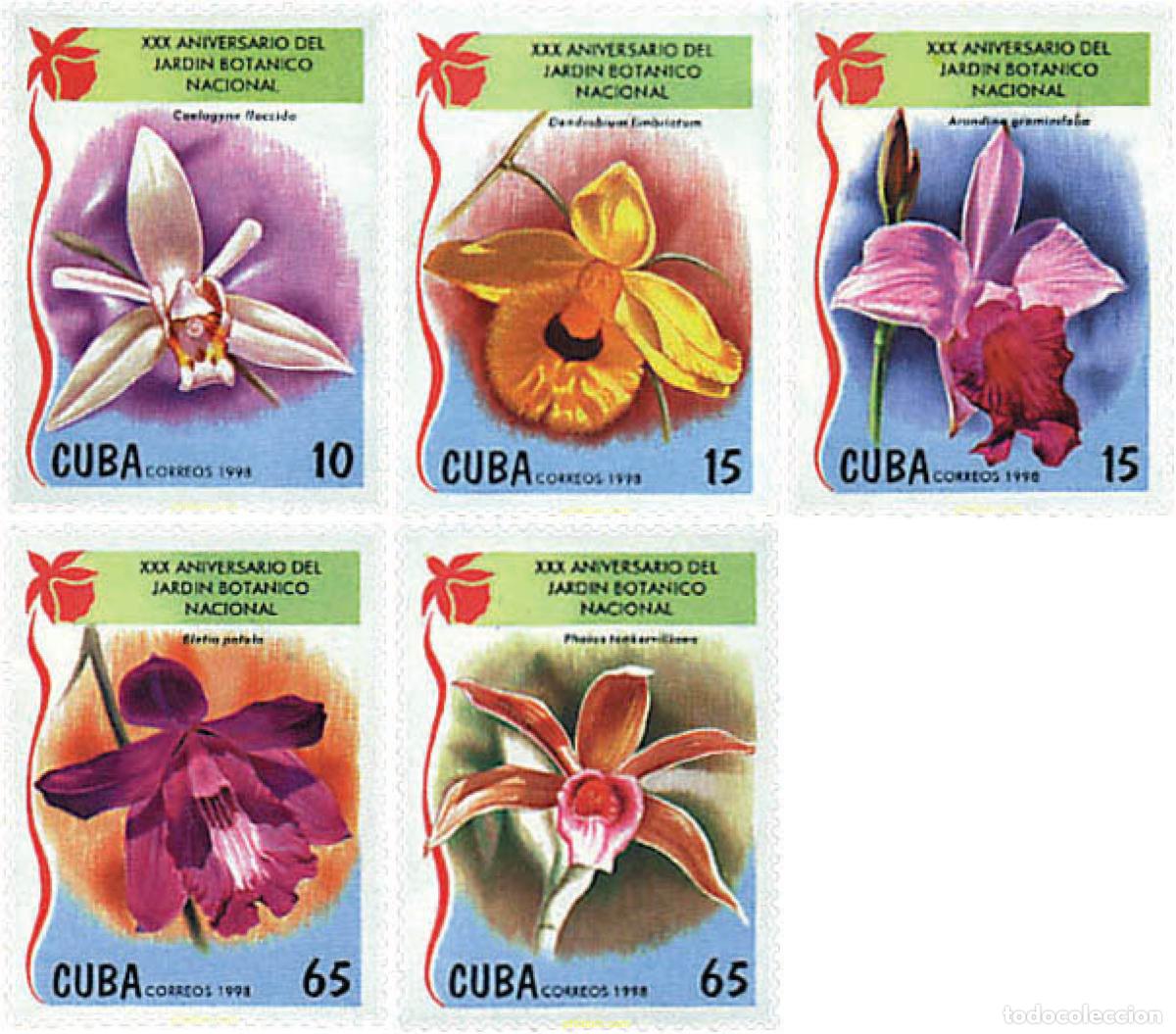 Sellos: 83542 MNH CUBA 1998 30 ANIVERSARIO DEL JARDIN BOTANICO NACIONAL