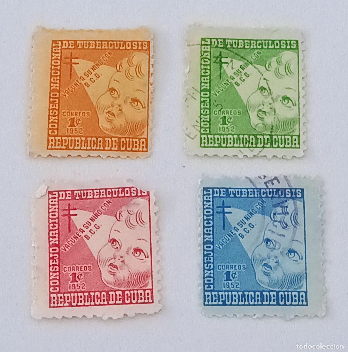 Sellos: Sellos Cuba 1952, Consejo Nacional de Tuberculosis. Serie completa.