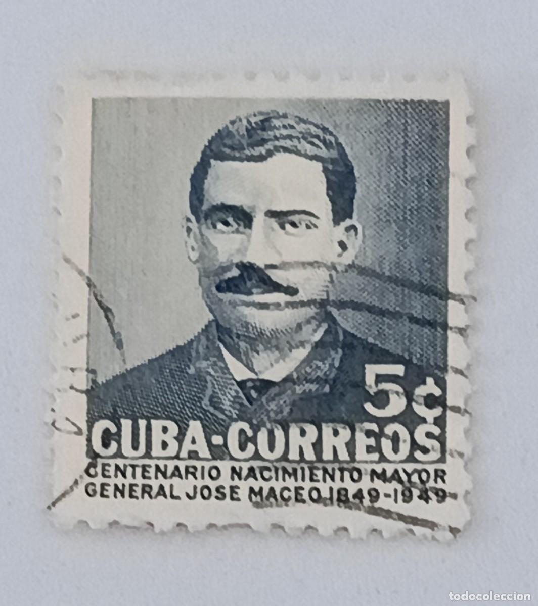 Sellos: Sello Cuba 1952. Centenario del nacimiento del Mayor General Jos&eacute; Maceo. Edifil 475