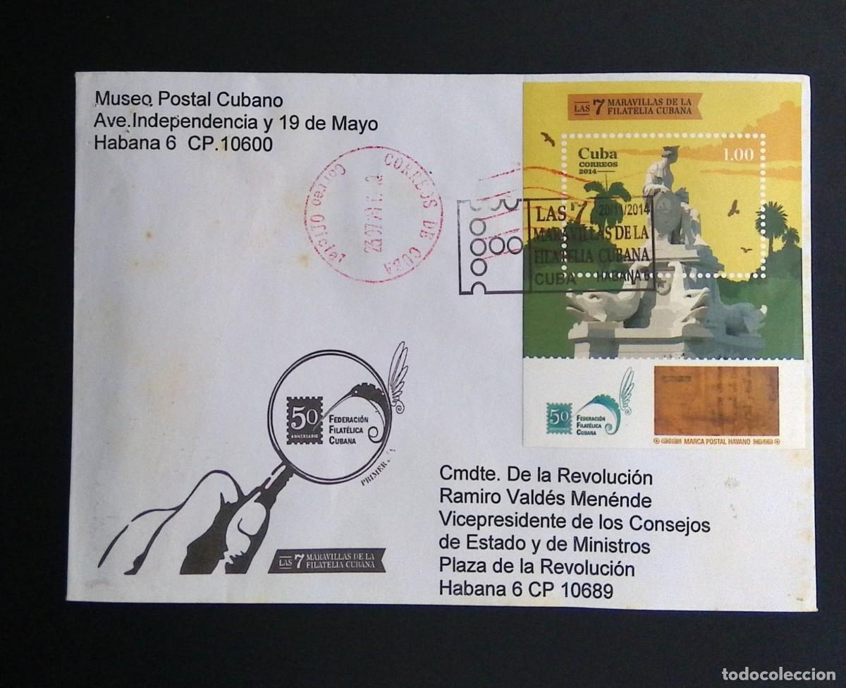 Sellos: KV)2014 CUBA, FIRST DAY COVER OF THE 7 WONDERS OF CUBAN PHILATELY FOR THE 50TH ANNIVERSARY OF THE CU
