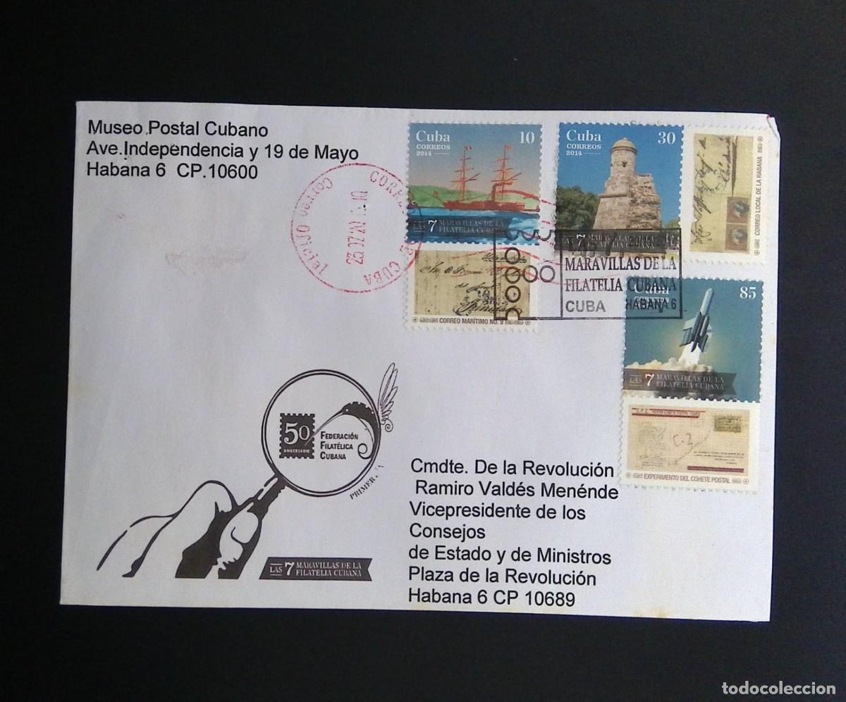 Sellos: KV)2014 CUBA, FIRST DAY COVER OF THE 7 WONDERS OF CUBAN PHILATELY FOR THE 50TH ANNIVERSARY OF THE CU