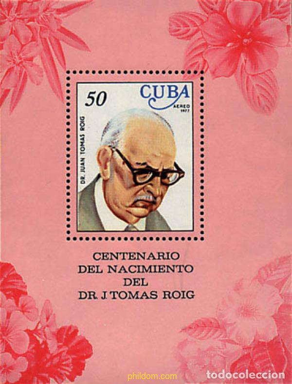 Sellos: 83510 MNH CUBA 1977 CENTENARIO DEL NACIMIENTO DEL DR. JUAN TOMAS ROIG