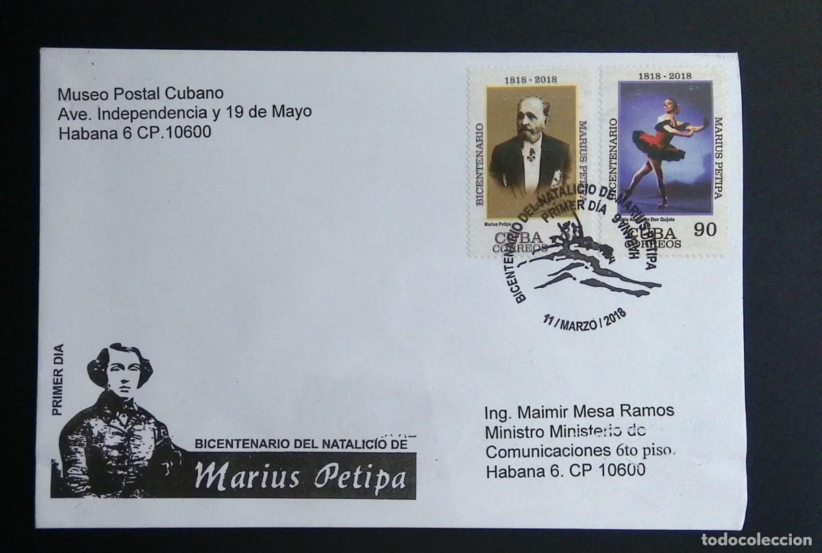 Sellos: KV)2018 CUBA, FIRST DAY COVER FOR THE BICENTENARY OF THE BIRTH OF MARIUS PETIPA MAILED FROM THE CUBA