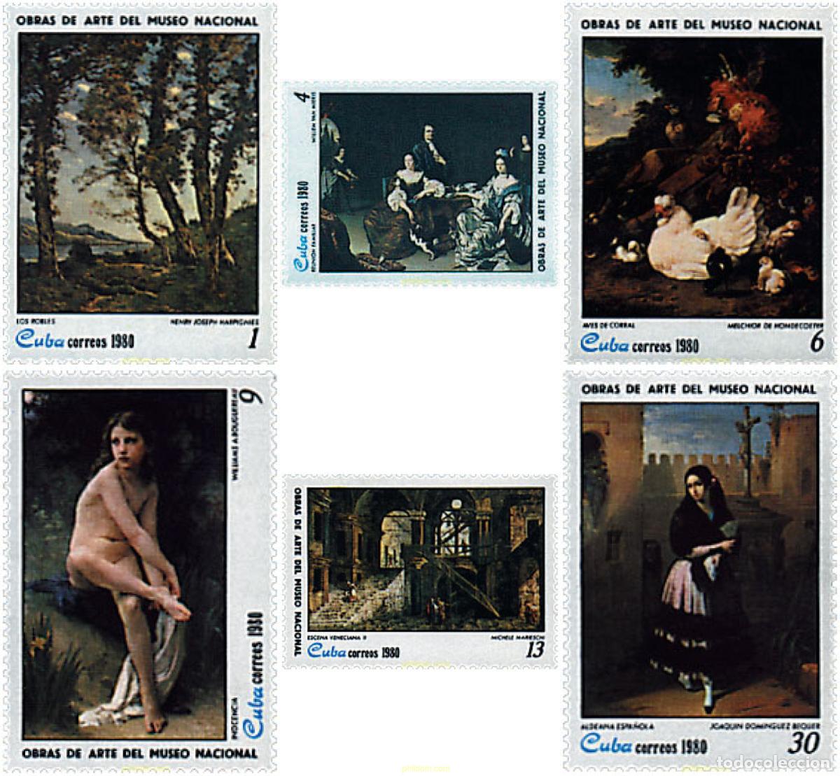 Sellos: 49633 MNH CUBA 1980 OBRAS DE ARTE DEL MUSEO NACIONAL