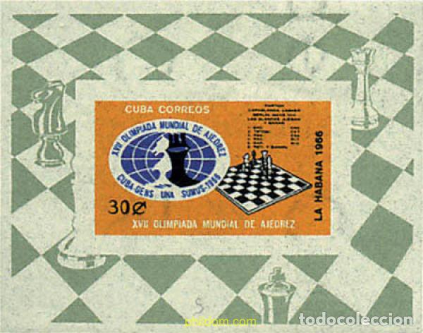 Selos: 30621 MNH CUBA 1966 17 OLIMPIADA MUNDIAL DE AJEDREZ EN LA HABANA
