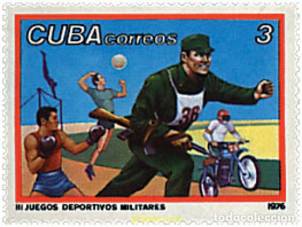 Briefmarken: 40370 MNH CUBA 1976 3 JUEGOS DEPORTIVOS MILITARES