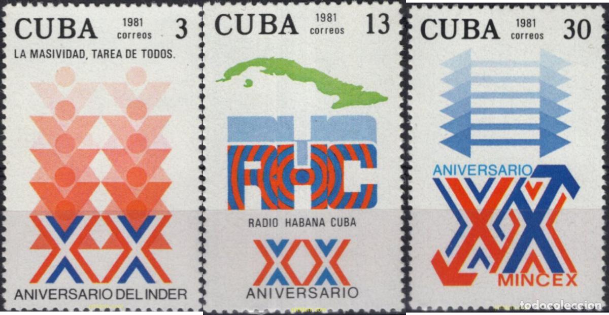 Briefmarken: 26815 MNH CUBA 1981 20 ANIVERSARIO DE LOS ORGANISMOS ESTATALES