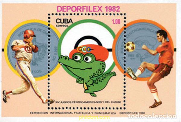 Sellos: 54255 MNH CUBA 1982 14 JUEGOS DEPORTIVOS CENTROAMERICANOS.