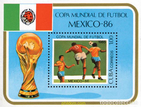 Sellos: 54260 MNH CUBA 1985 COPA DEL MUNDO DE FUTBOL. MEXICO-86