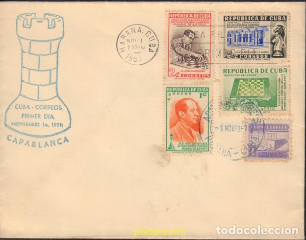 Sellos: 572529 MNH CUBA 1951 30 ANIVERSARIO DEL CAMPEONATO MUNDIAL DE AJEDREZ